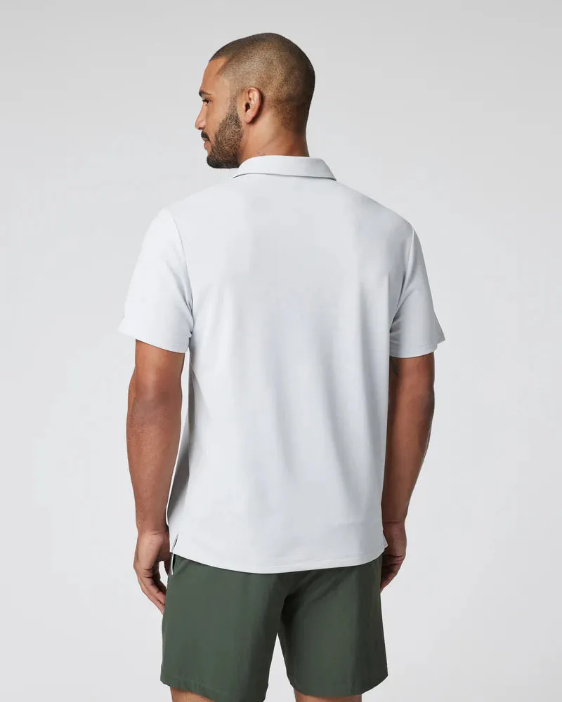 vuori Men's Gamepoint Polo in Frost Grey