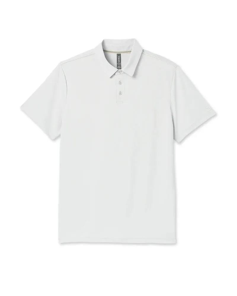 vuori Men's Gamepoint Polo in Frost Grey