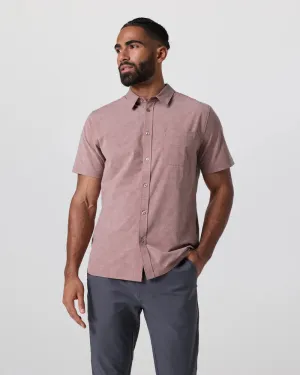 vuori Men's Short Sleeve Bridge Button Down in Zion Rose Water Lily