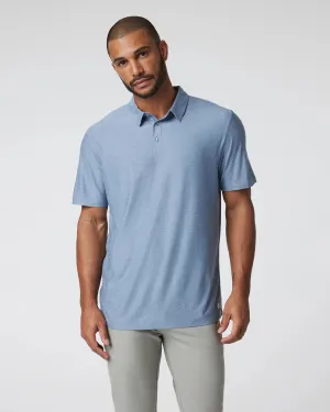 vuori Men's Strato Tech Polo in Chambray Heather