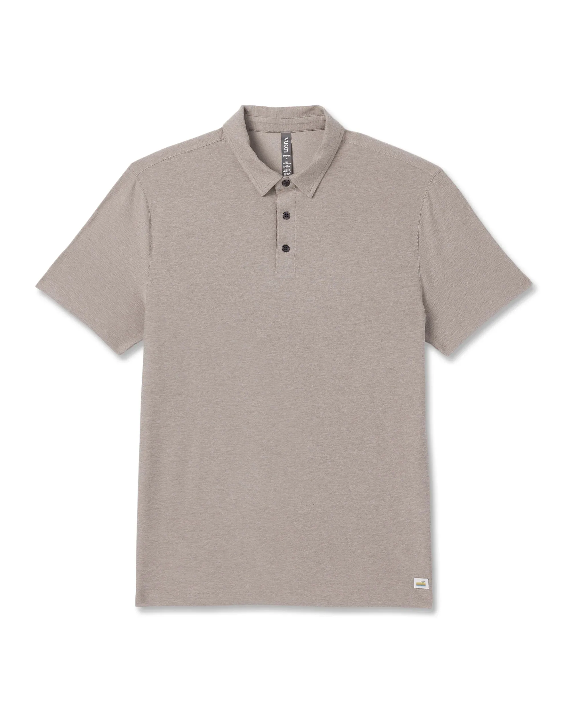 vuori Men's Strato Tech Polo in Mocha Heather