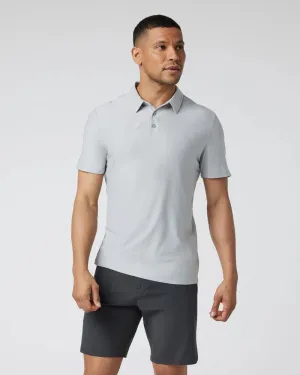 vuori Men's Strato Tech Polo in Platinum Heather
