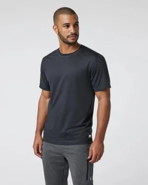 vuori Men's Tradewind Performance Tee 2.0 in Black Heather