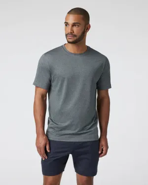 vuori Men's Tradewind Performance Tee 2.0 in Heather Grey