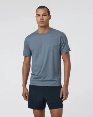 vuori Men's Tradewind Performance Tee 2.0 in Pacific Heather