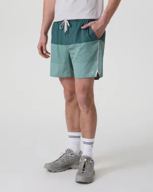 vuori Men's Trail Short 2.0 in Light Deep Sea Stripe