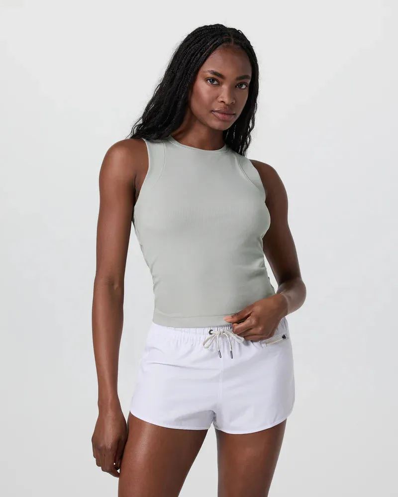 vuori Women's Pose Modern Tank in Talc
