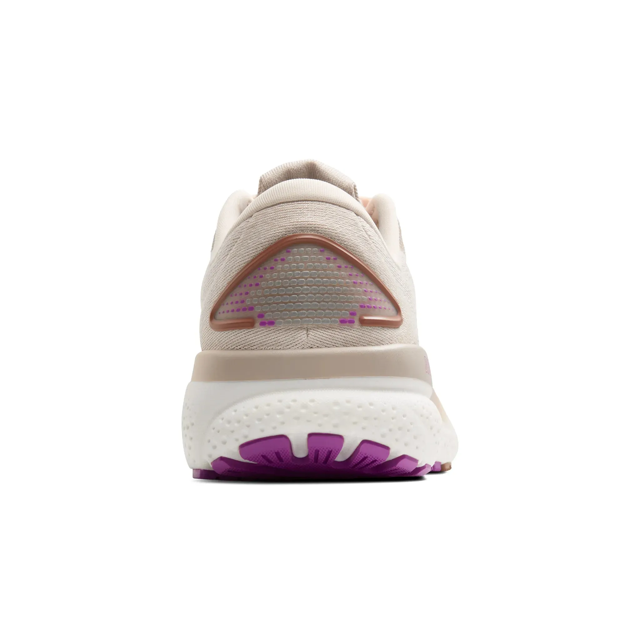 Women's Brooks Ghost 16 Road Running Shoe in Almond Peach/Coconut/Purple