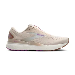 Women's Brooks Ghost 16 Road Running Shoe in Almond Peach/Coconut/Purple