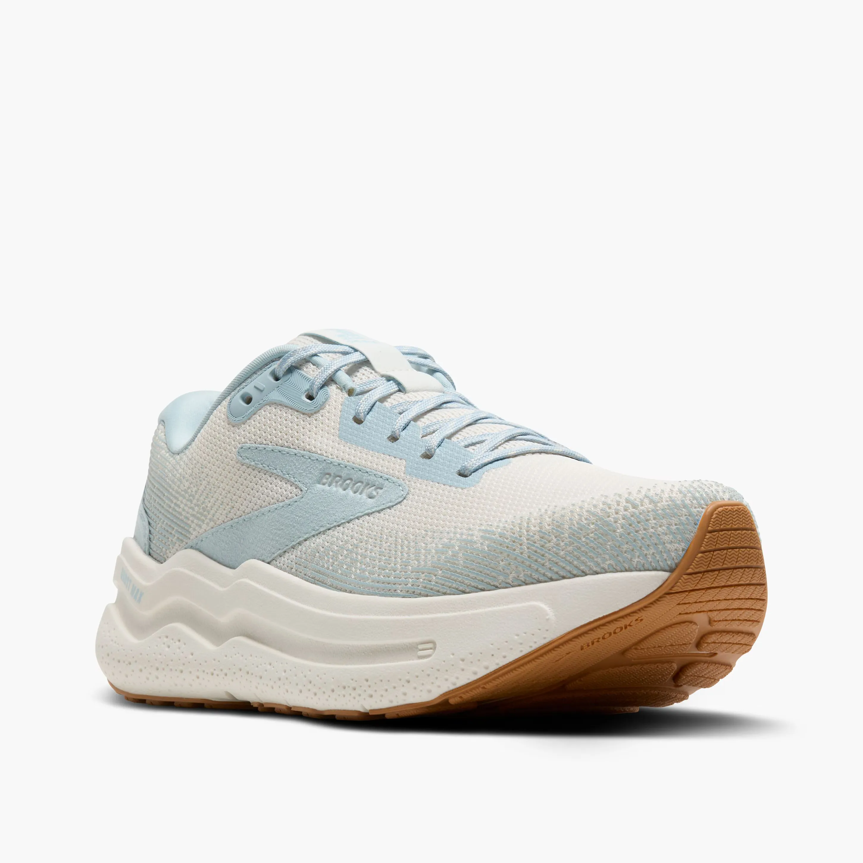 Women's Brooks Ghost Max 2 Road Running Shoe in Coconut Milk/Winter Sky