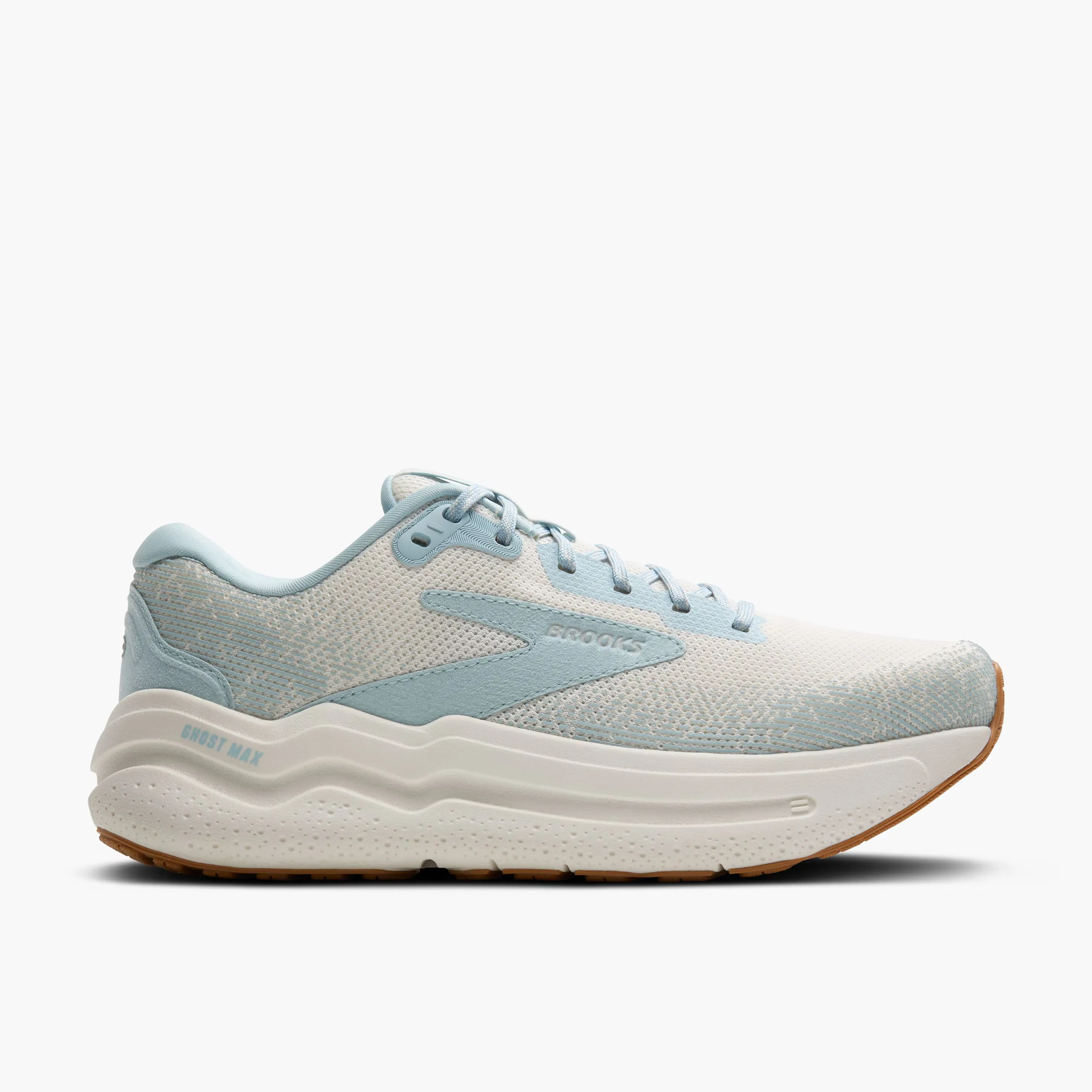 Women's Brooks Ghost Max 2 Road Running Shoe in Coconut Milk/Winter Sky