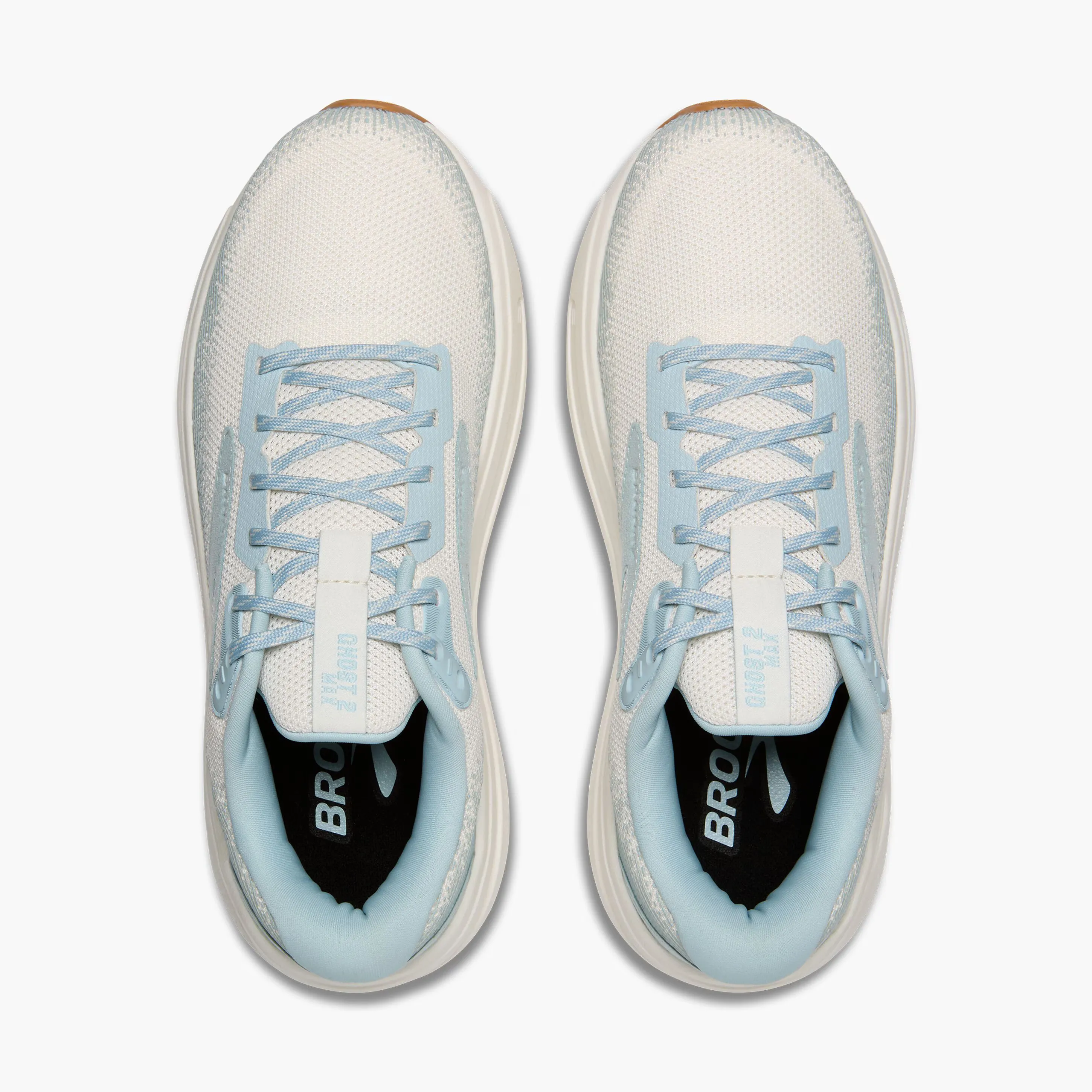Women's Brooks Ghost Max 2 Road Running Shoe in Coconut Milk/Winter Sky
