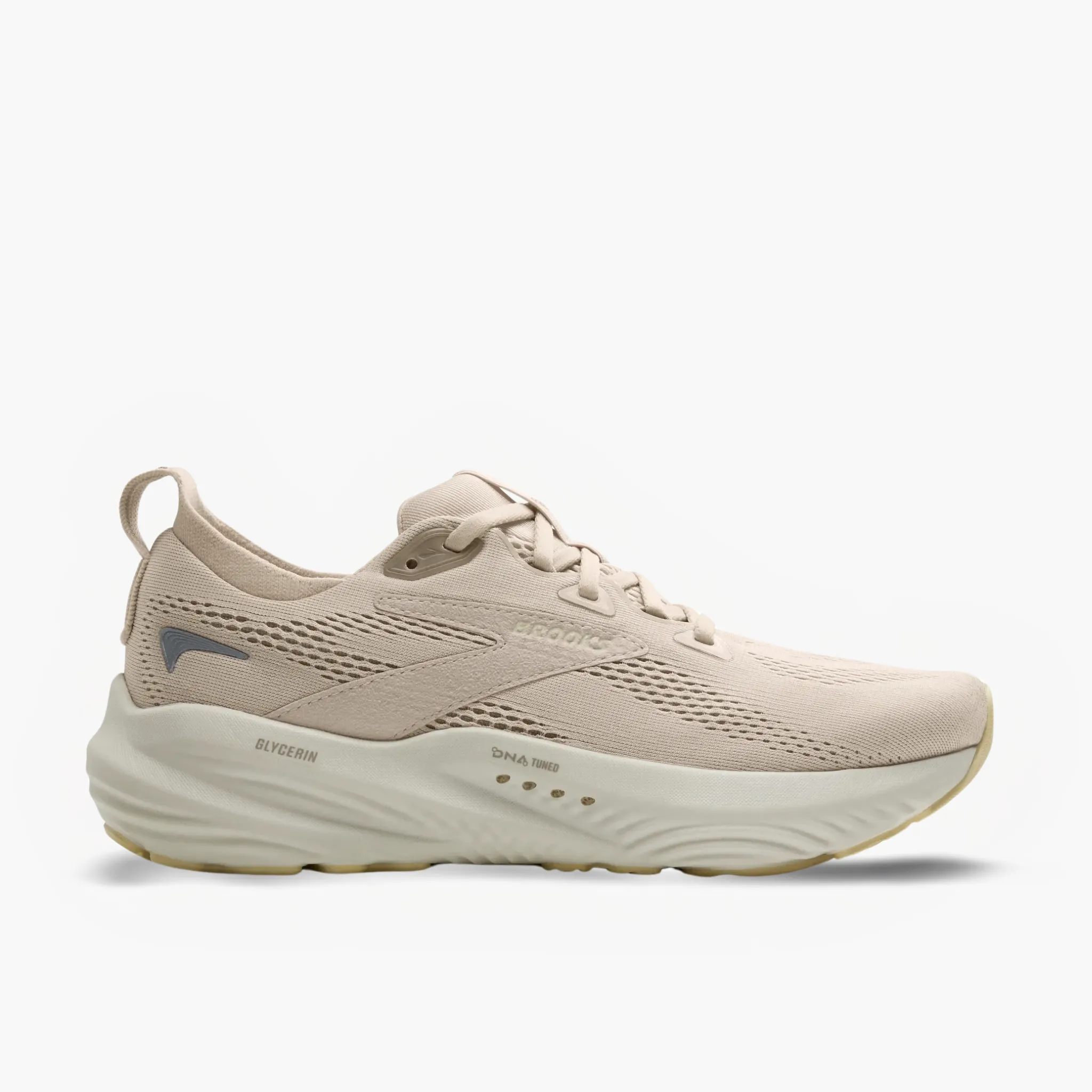Women's Brooks Glycerin 22 Road Running Shoe in Almond Peach/London Fog/Almond
