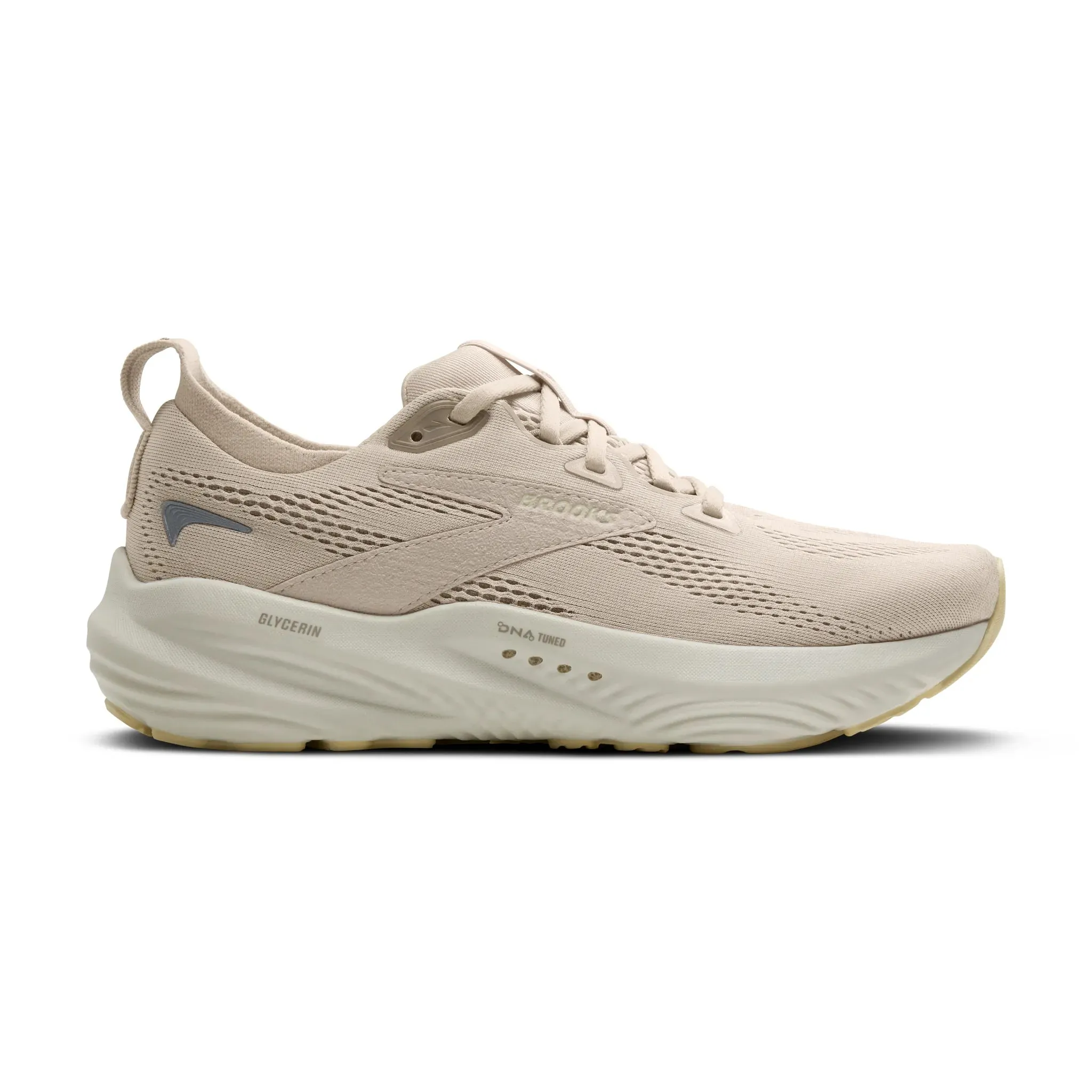 Women's Brooks Glycerin 22 Road Running Shoe in Almond Peach/London Fog/Almond