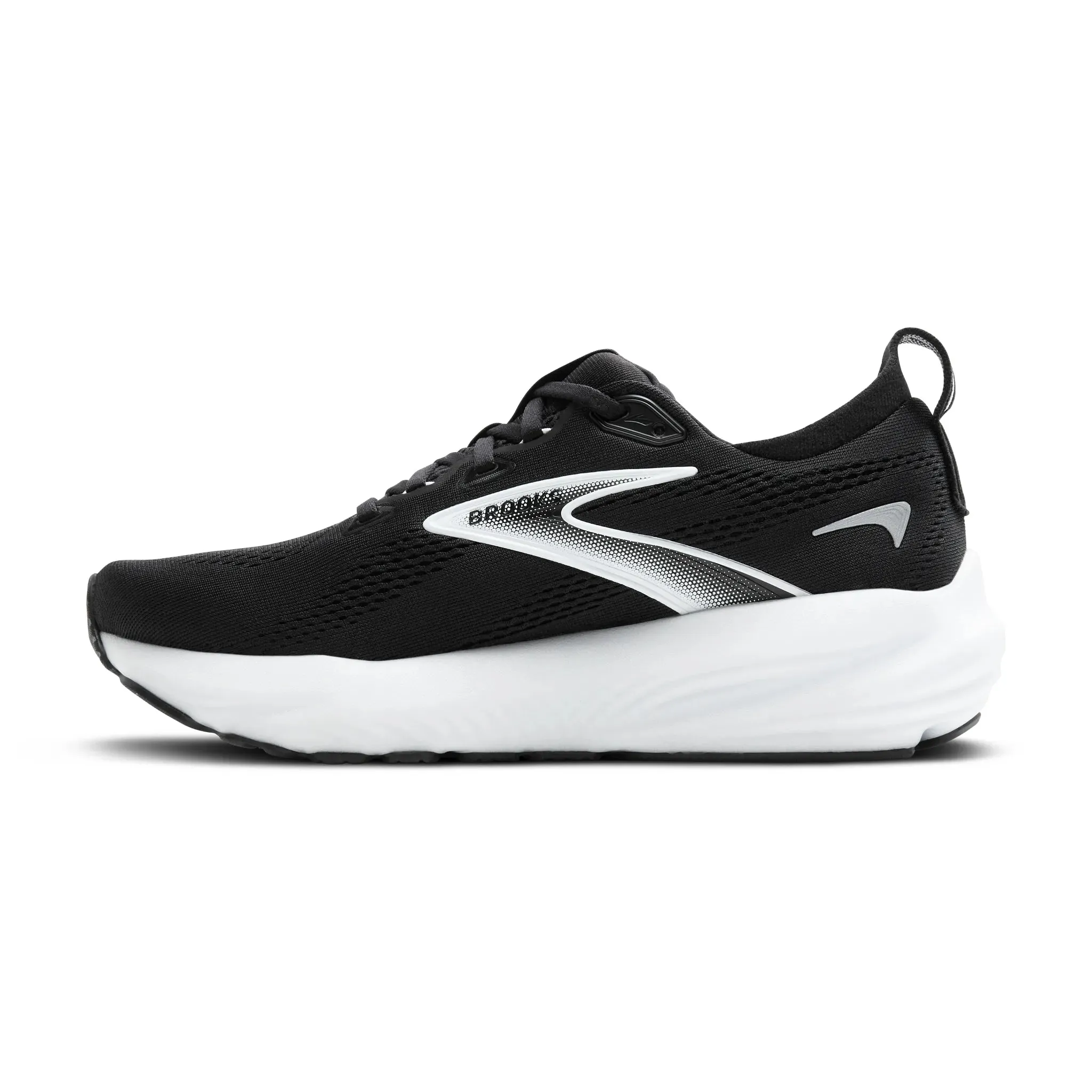 Women's Brooks Glycerin 22 Road Running Shoe in Black/Grey/White