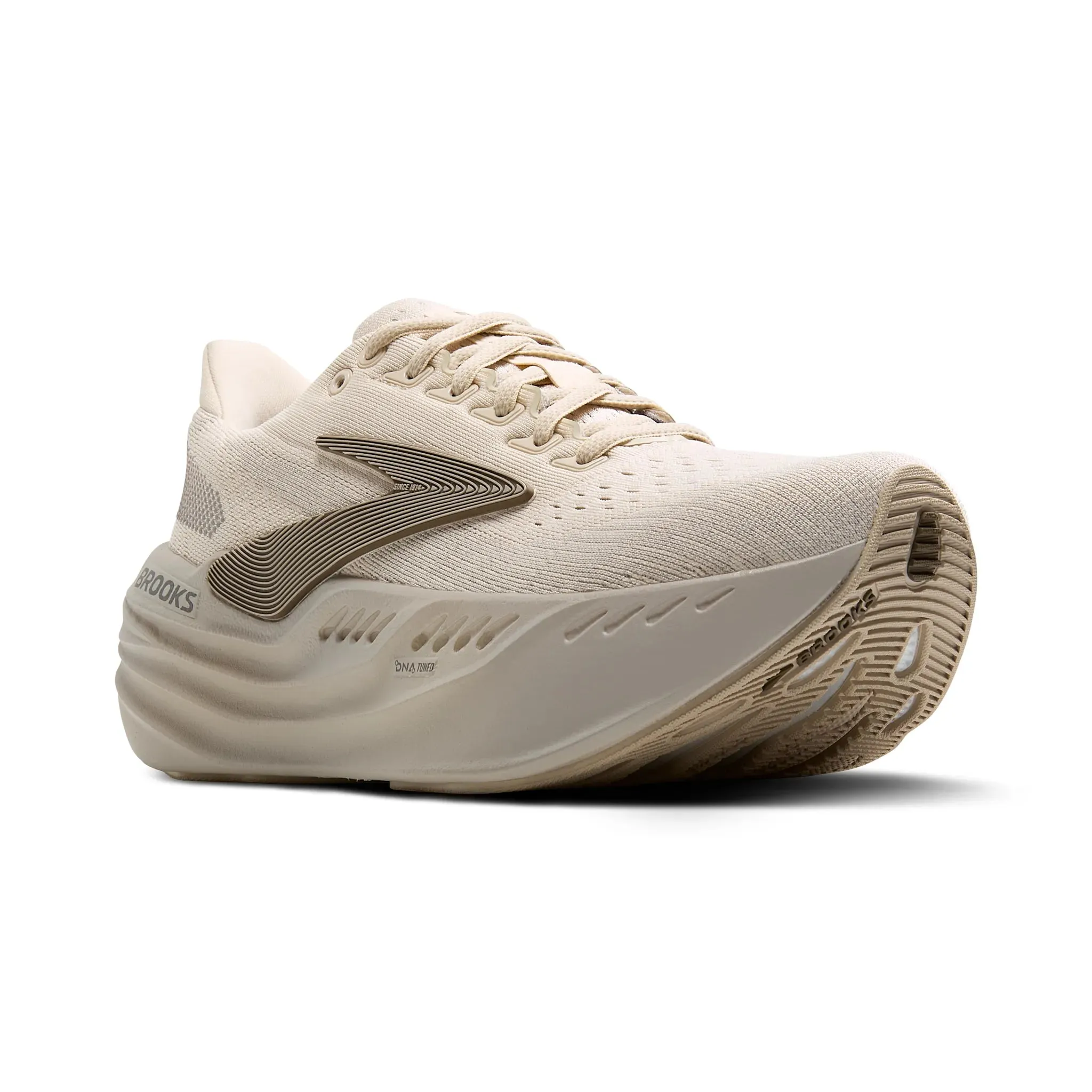 Women's Brooks Running Glycerin Max Road Running Shoe in Almond Peach/London Fog/White