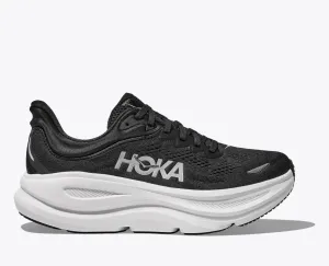 Women's HOKA Bondi 9 Running Shoe in Black | White