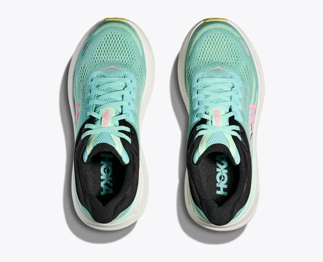 Women's HOKA Bondi 9 Running Shoe in Blue Spark | Mint Fluorite