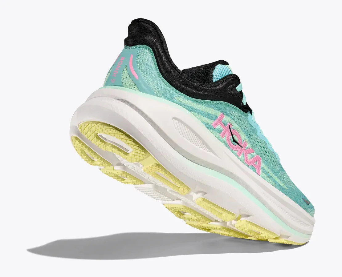 Women's HOKA Bondi 9 Running Shoe in Blue Spark | Mint Fluorite