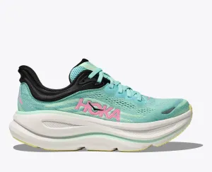 Women's HOKA Bondi 9 Running Shoe in Blue Spark | Mint Fluorite