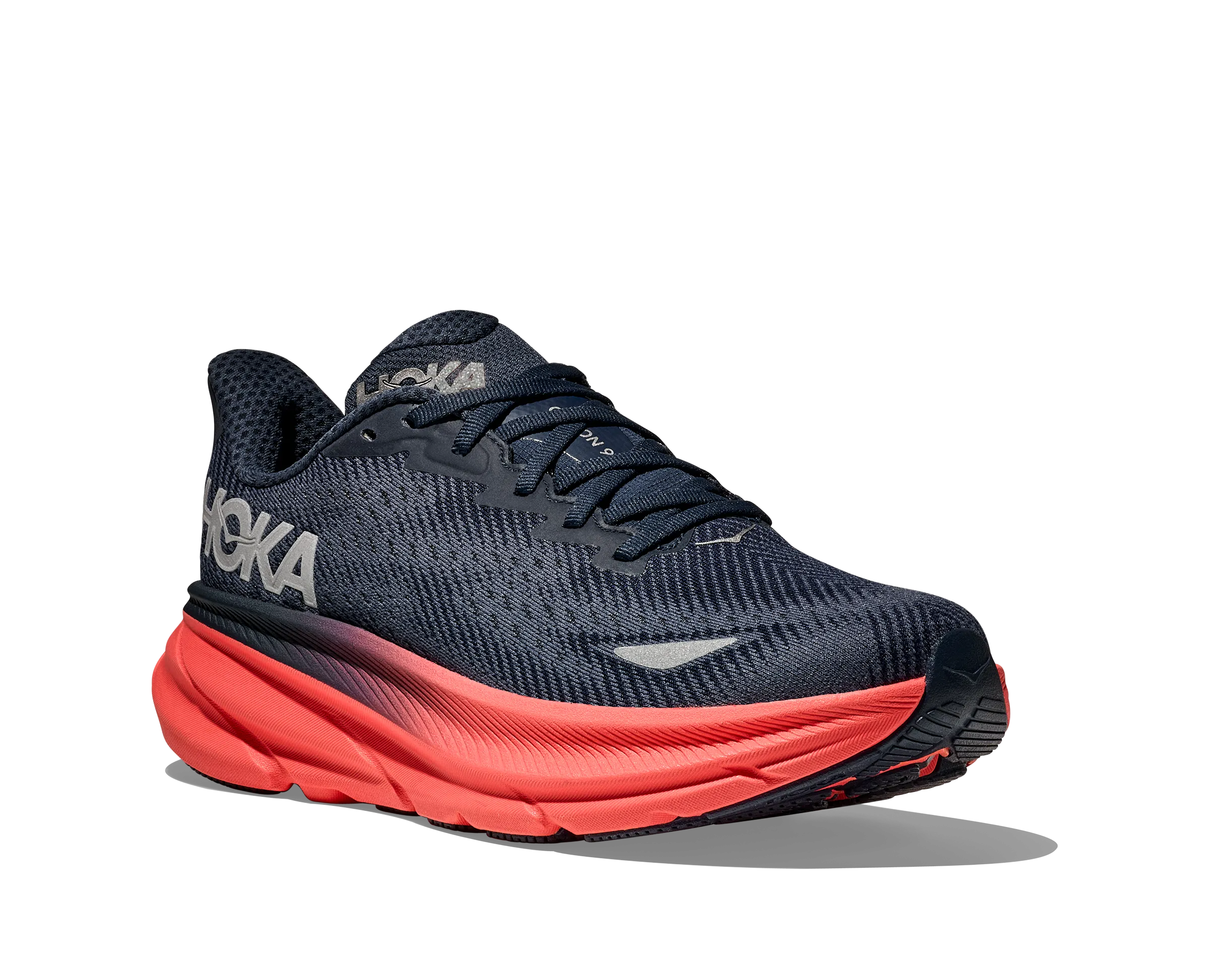 Women's HOKA Clifton 9 GTX Running Shoe in Varsity Navy / Nautical Dusk