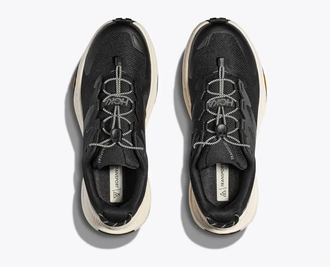Women's HOKA Transport Everyday Shoe in Black | Alabaster