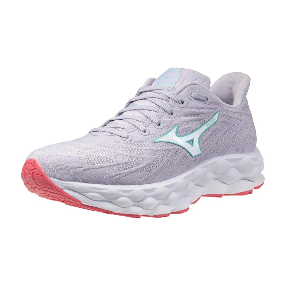 Women's Mizuno Wave Sky 8 Running Shoe in Thistle White