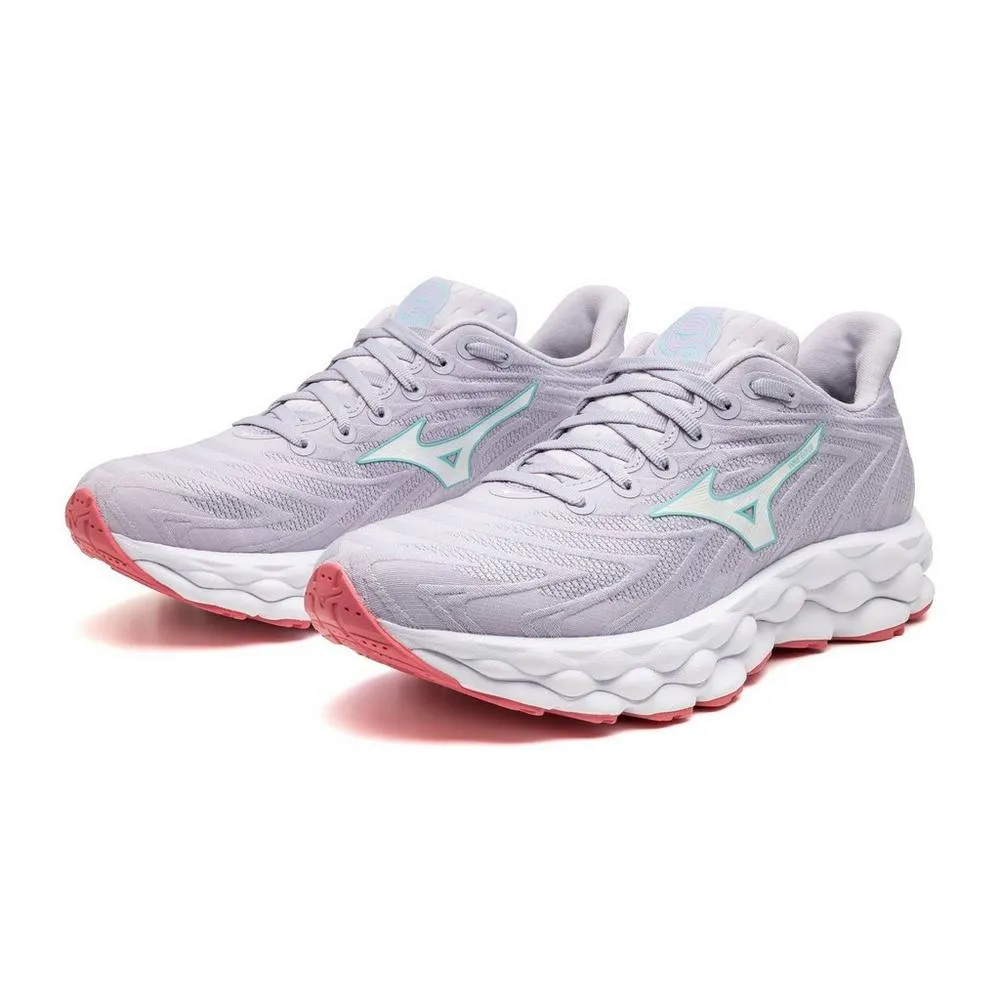 Women's Mizuno Wave Sky 8 Running Shoe in Thistle White