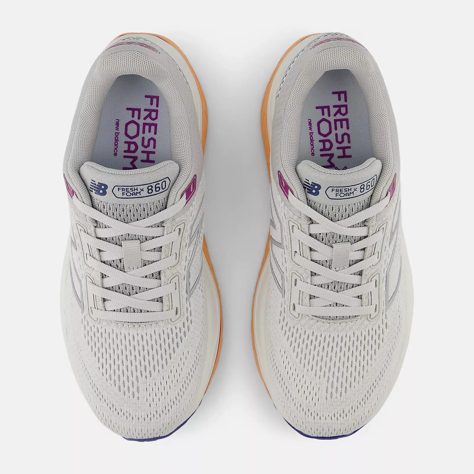 Women's New Balance Fresh Foam X 860 v14 Running Shoe in Grey Matter with Copper and Silver Metallic