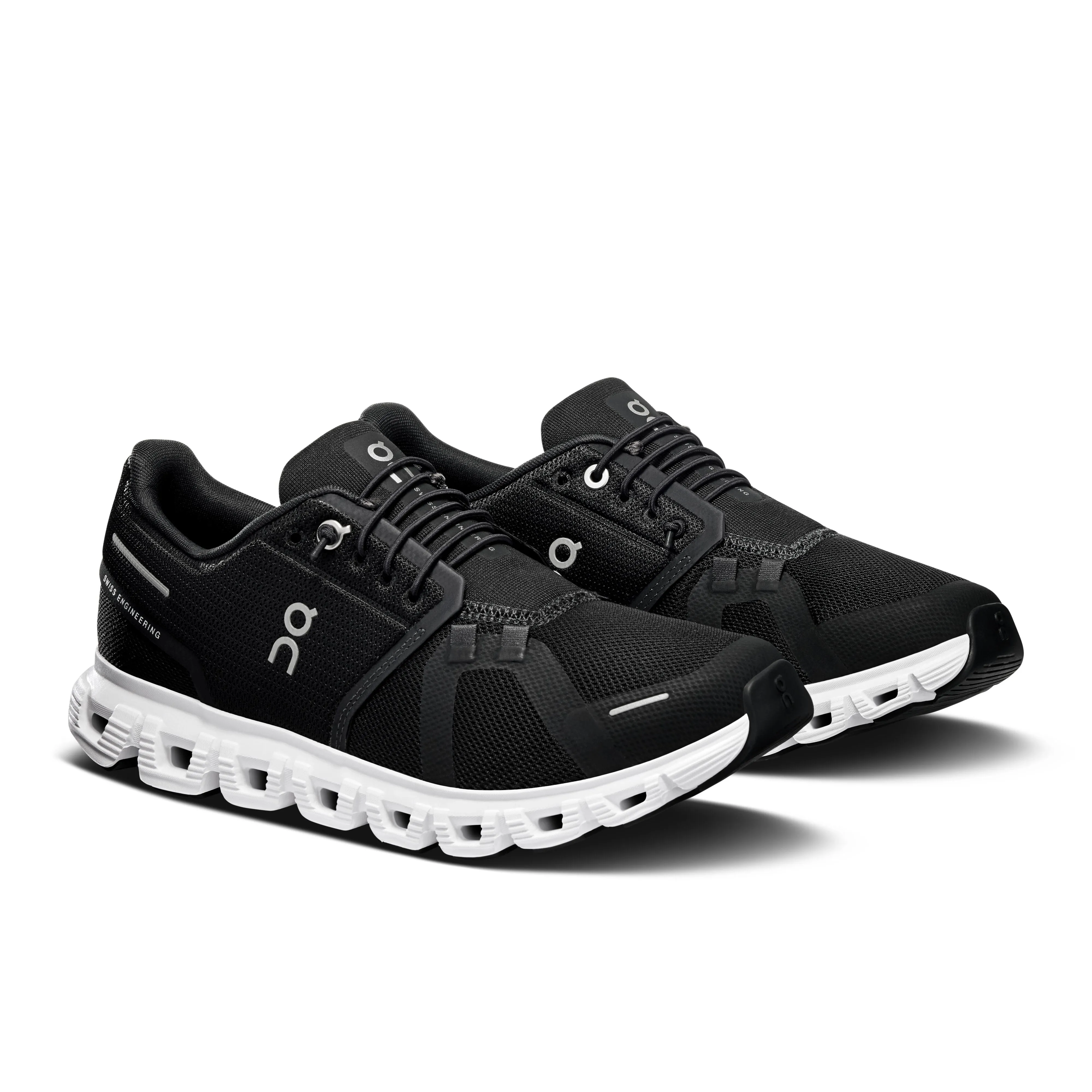 Women's On Cloud 6 Running Shoe in Black | White