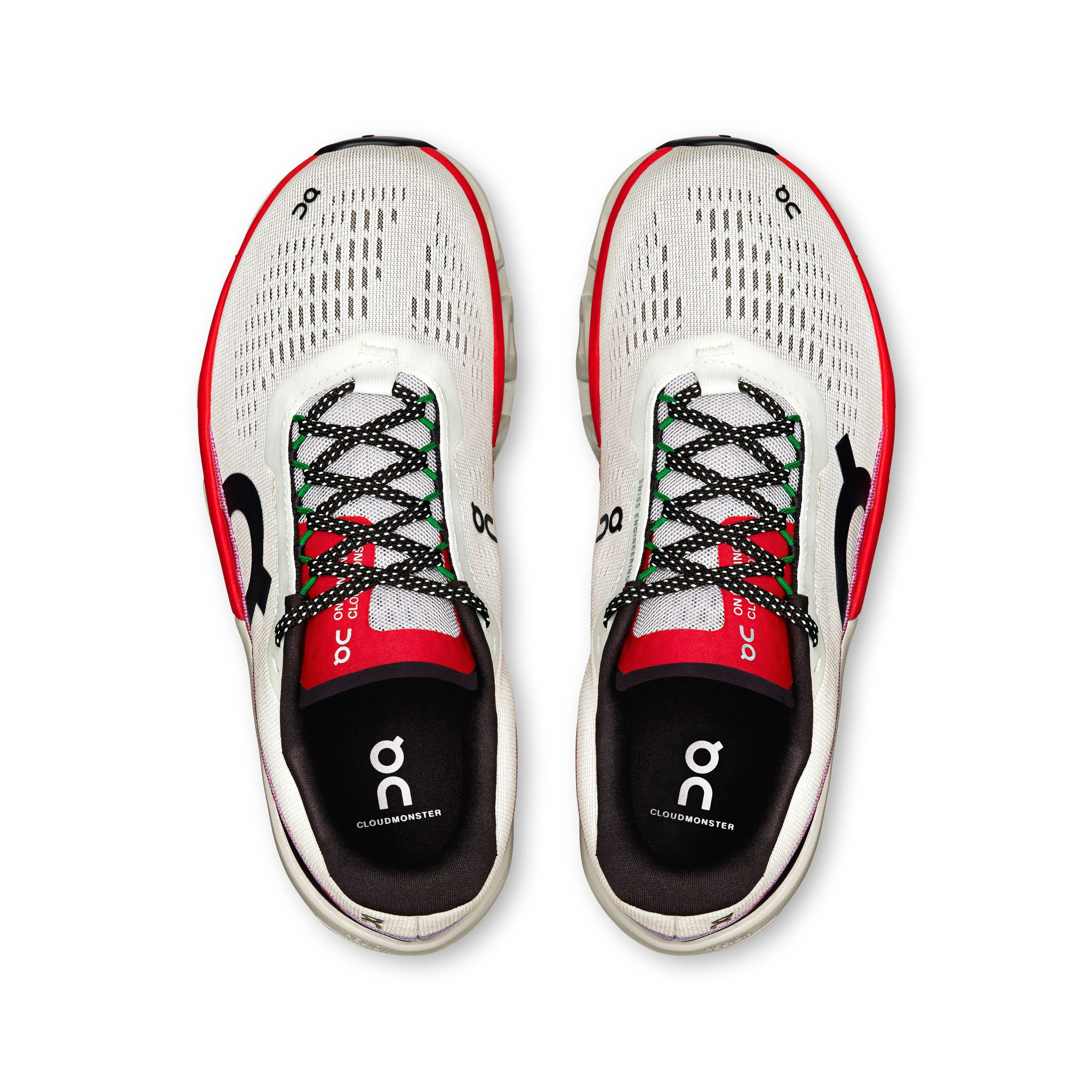 Women's On Cloudmonster 2 Running Shoe in Ivory | Red