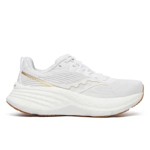 Women's Saucony Hurricane 24 Running Shoe in White | Gold