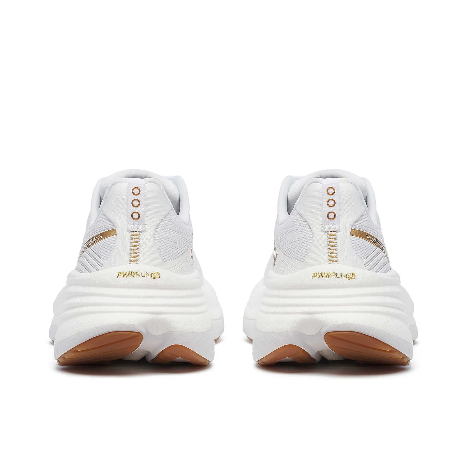 Women's Saucony Hurricane 24 Running Shoe in White | Gold